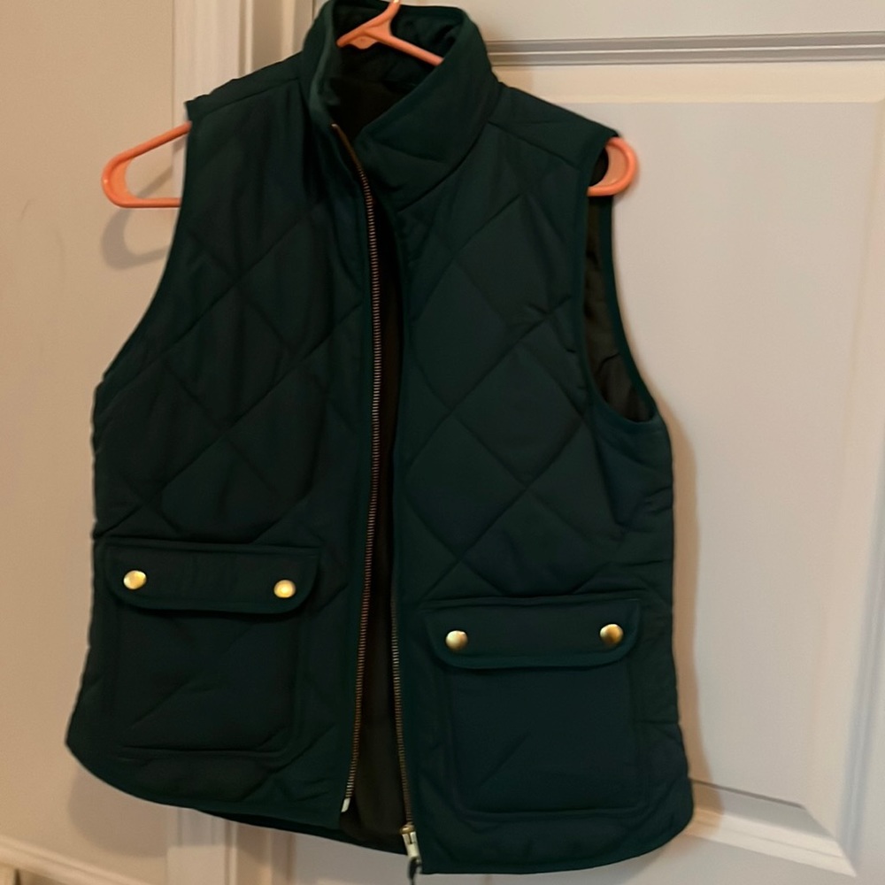 Hunter green jcrew vest